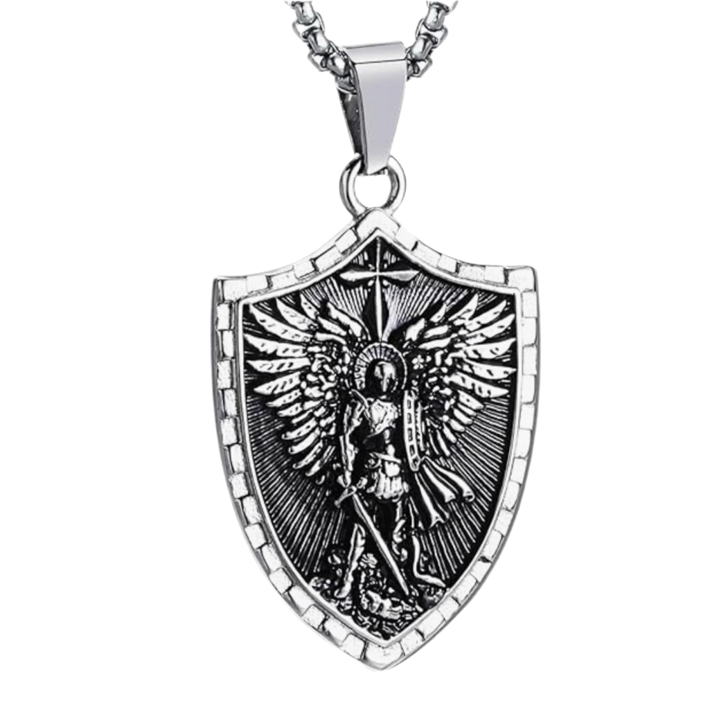 Michael the Archangel Psalm 27:1 Engraved Shield