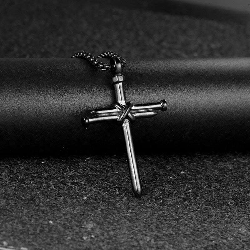 Son of David Three Nails Cross Pendant & Chain