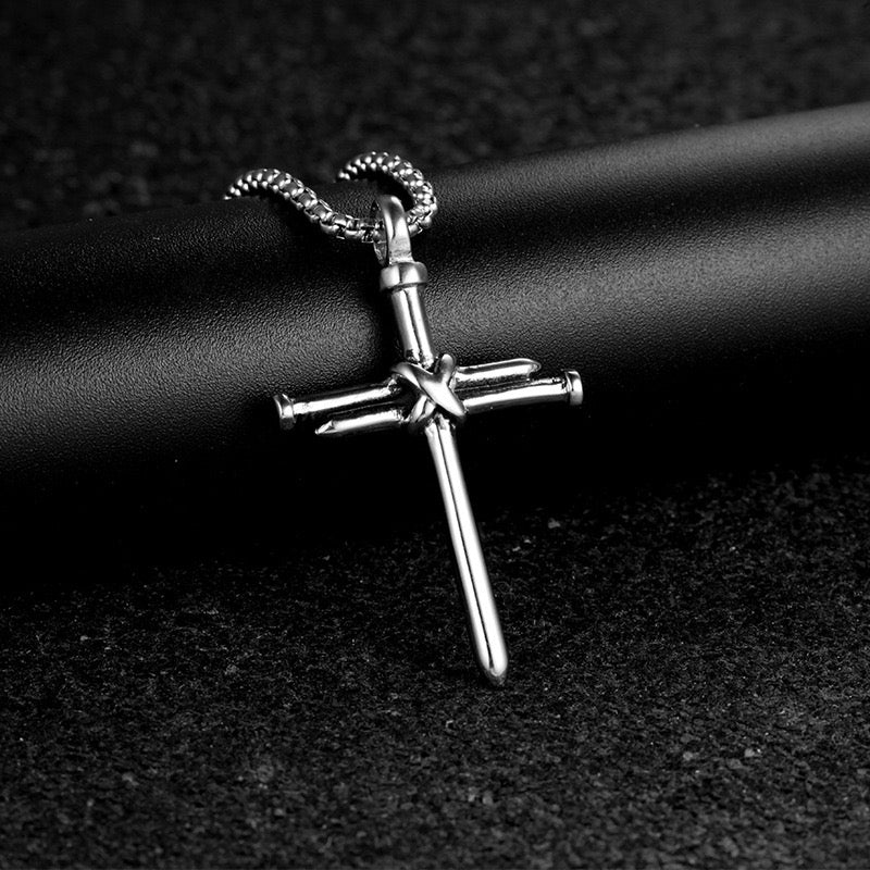Son of David Three Nails Cross Pendant & Chain