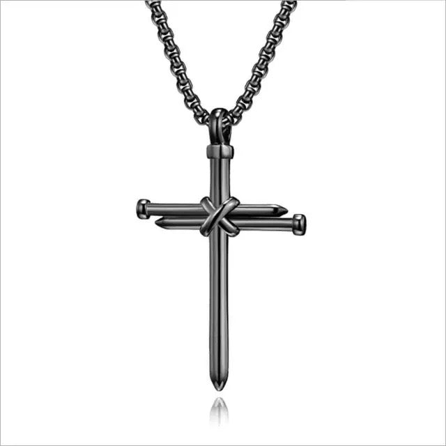 Son of David Three Nails Cross Pendant & Chain