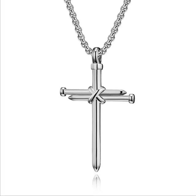 Son of David Three Nails Cross Pendant & Chain