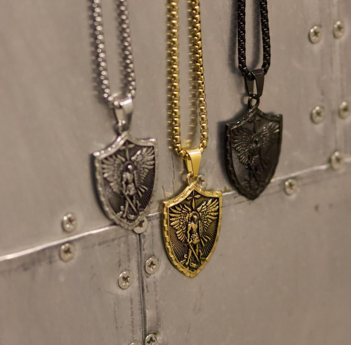 Michael the Archangel Psalm 27:1 Pendant & Chain