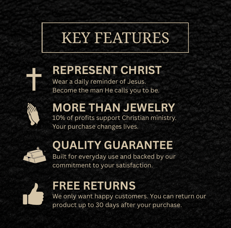 Son of David Three Nails Cross Pendant & Chain