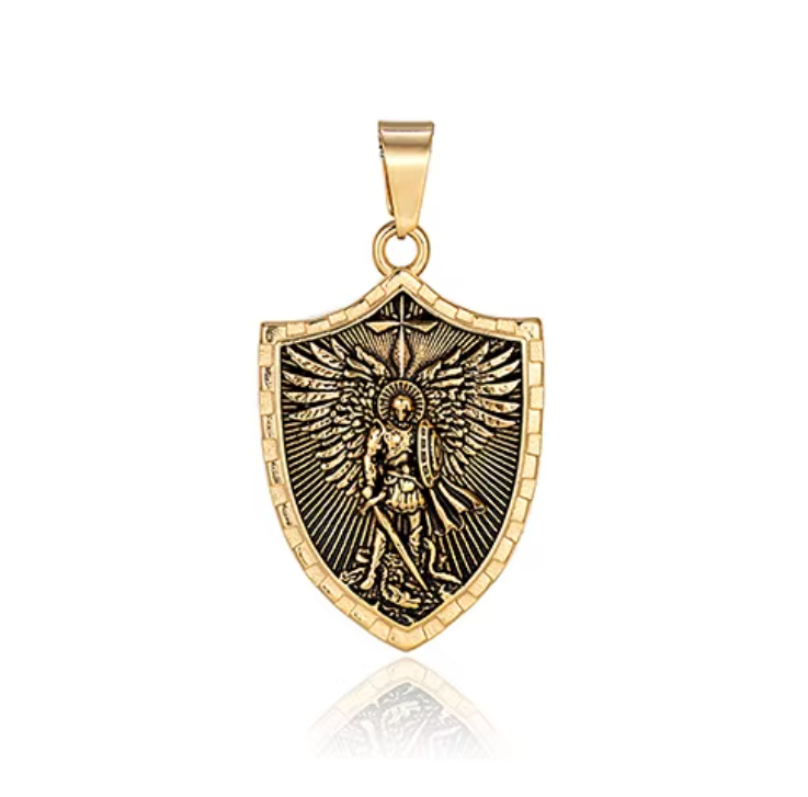 Michael the Archangel Psalm 27:1 Pendant & Chain