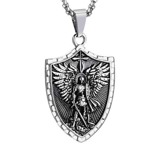 Michael the Archangel Psalm 27:1 Engraved Shield