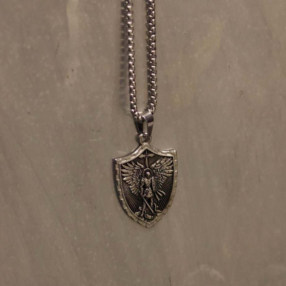 Michael the Archangel Psalm 27:1 Engraved Shield