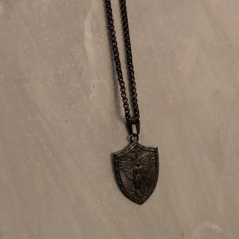 Michael the Archangel Psalm 27:1 Engraved Shield