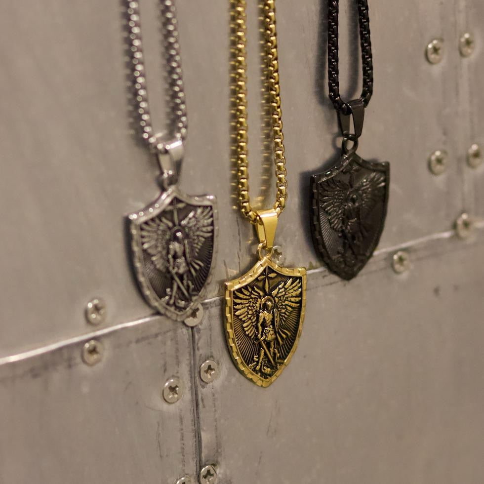 Michael the Archangel Psalm 27:1 Engraved Shield