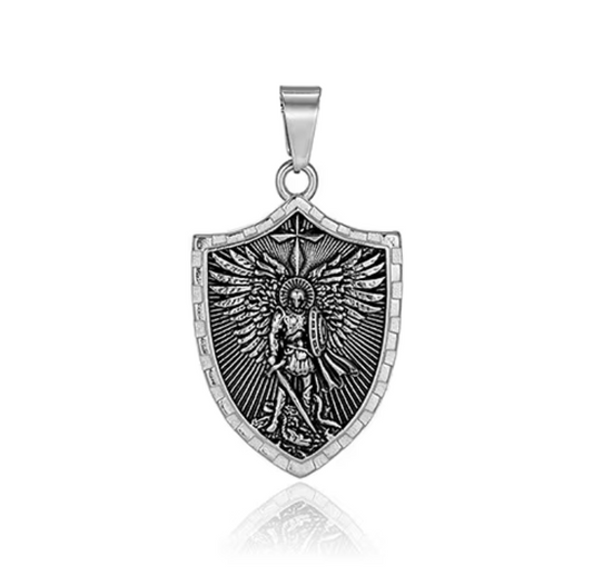 Michael the Archangel Psalm 27:1 Pendant & Chain